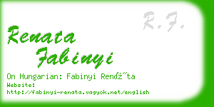 renata fabinyi business card